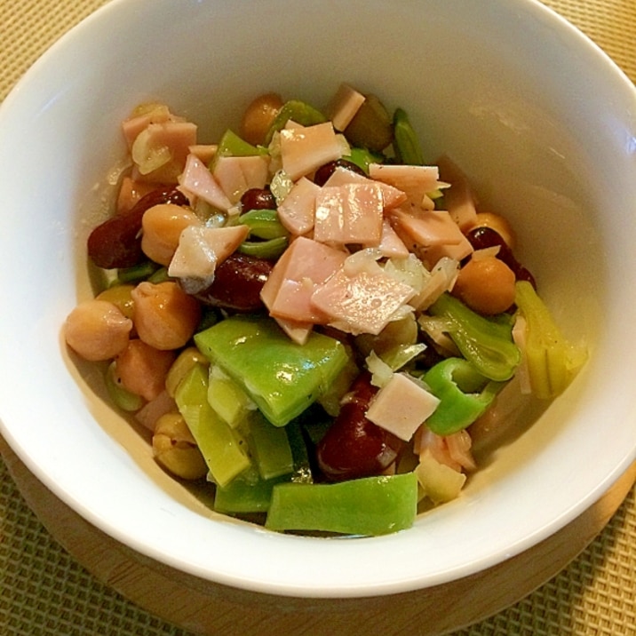 モロッコいんげんとハムのサラダ レシピ 作り方 By きのこのみみ 楽天レシピ